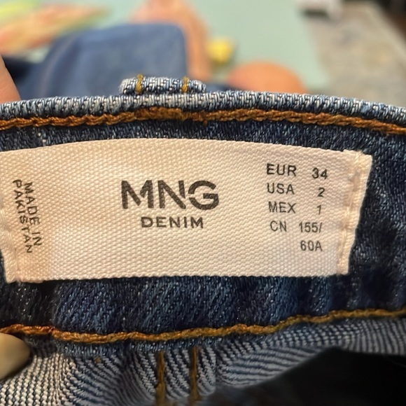 MNG MANGO High rise Comfort Mom Jeans Ankle Size 2 Medium wash NEW - Picture 5 of 13